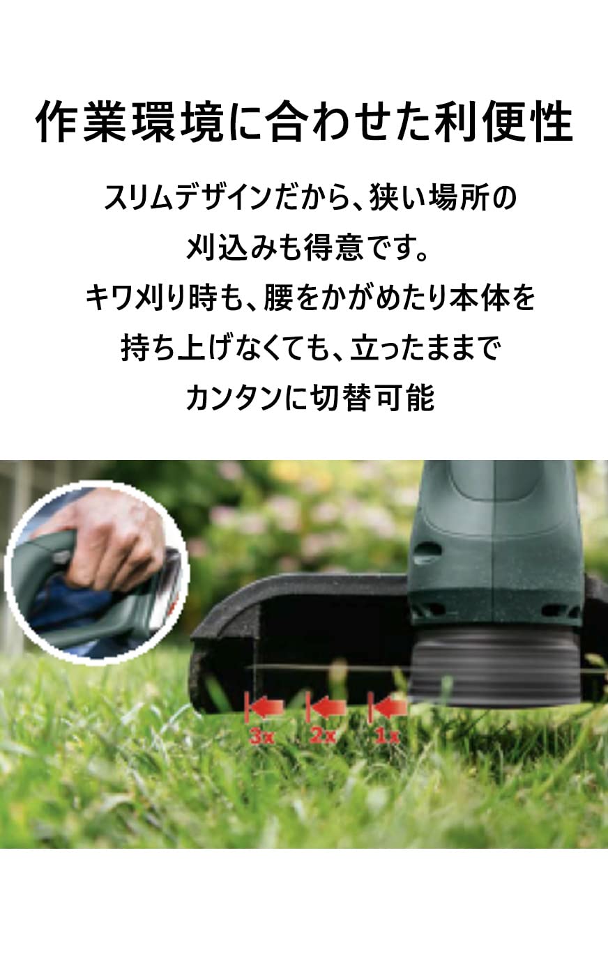 Amazon | ボッシュ(BOSCH) コード式草刈機(2.5Ahバッテリー・充電器