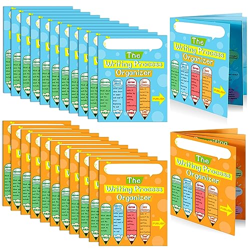 24 Pcs Writing Process Pocket Folders Writing Process 4 Pocket Laminated Student Folders School...