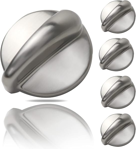 5 Packs WB03K10303 Profile Stove Cooktop Oven Rang Knob Replacements for GE,Stove knob Part WB03K10208,AP4980246, 181042