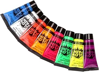 FRCOLOR 8 Peças De Tinta Facial Que Brilha No Escuro Para Maquiagem Corporal Pintura Corporal Que Brilha No Escuro Tinta Para Rosto Brilha No Escuro Tinta Para Maquiagem Pintura Corporal