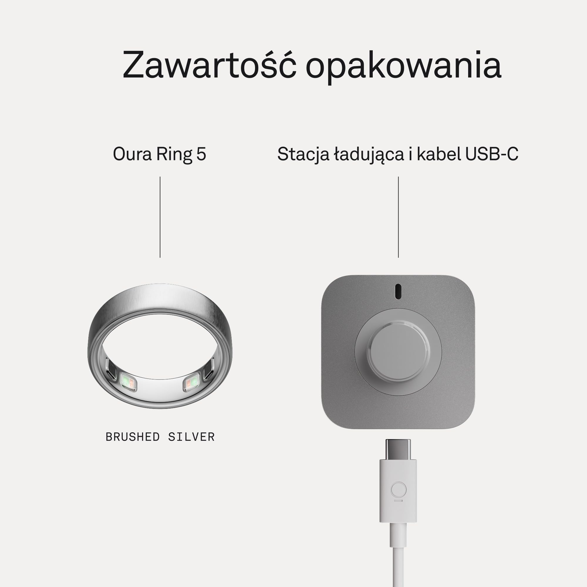 Oura Ring 5 Brushed Silver - Size 12 - Size Before You Buy