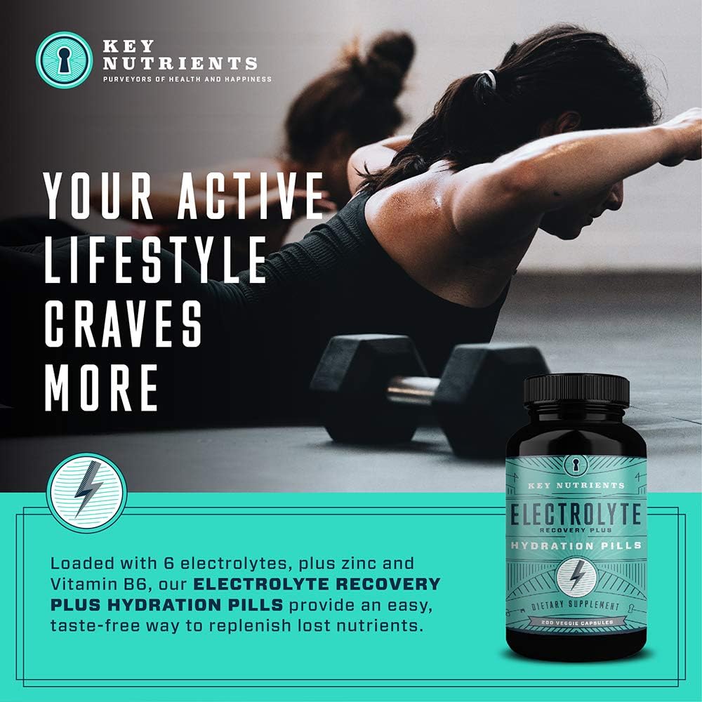 Buy KeyNutrients 200x High Efficiency Salt Pills with Electrolytes, Salt Tablets for Runners