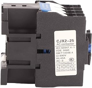 3P Normally Open Contactor, AC Contactor PC Housing CJX2 2510 110V Strong Conductivity High Sensitivity Large Load Capacity for Industrial Appliances