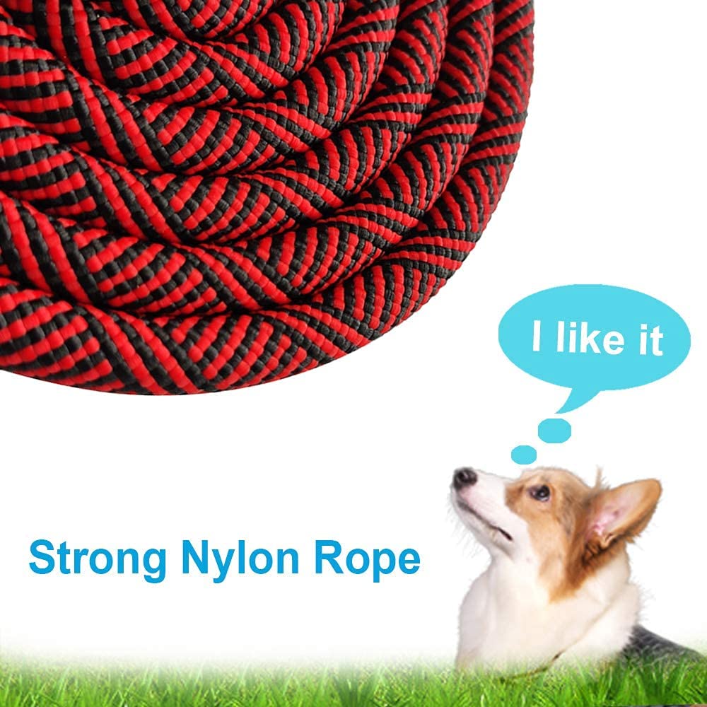 Laisse de dressage pour chien de 4,5 m de long, très résistante, réfléchissante, avec poignée rembourrée souple pour chiens de petite, moyenne et grande taille, rouge