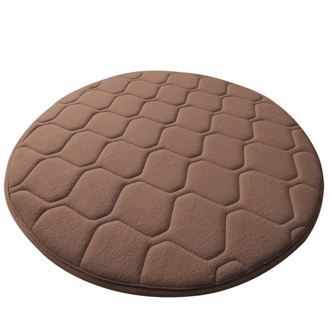 Coussin de sol rond lavable pour aménager un coin lecture chaleureux dans le salon