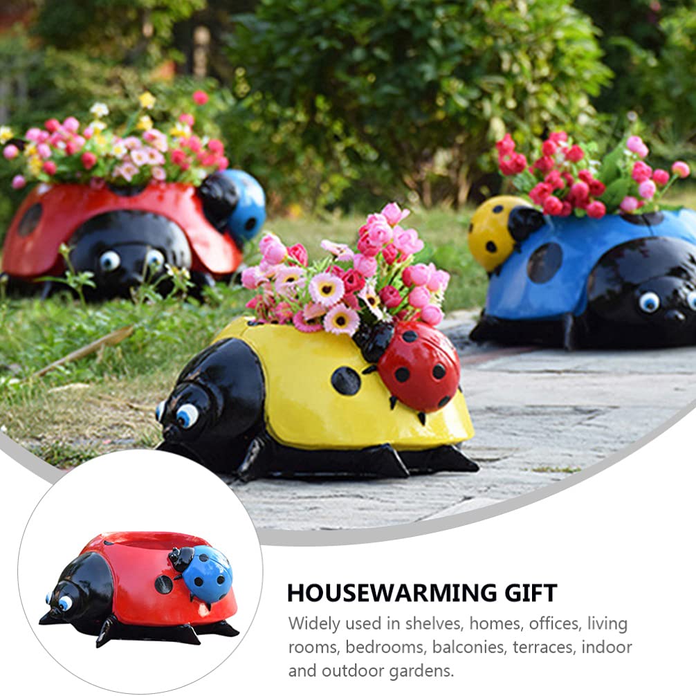 Amazon.com : Amosfun Ladybug Planter Pot Resin Cactus Ladybug Figurine  Flower Pot Succulent Holder Table Sundries Container for Indoor Outdoor  Decor : Patio, Lawn & Garden