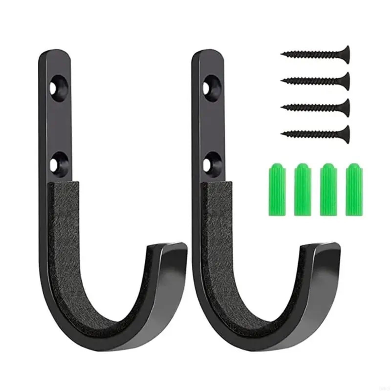 Support mural en acier robuste noir pour outils lot de 6