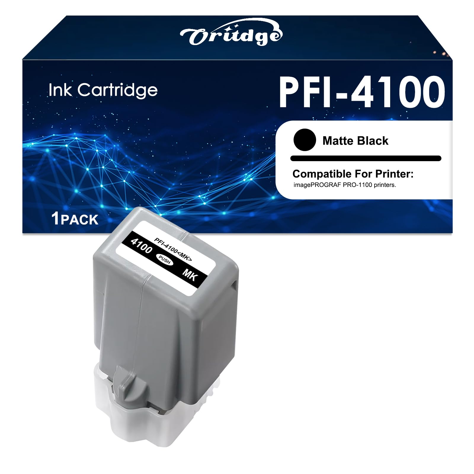 PFI-4100 PFI4100 Cartuccia d'inchiostro Nero Opaco per cartucce d'inchiostro Canon PFI-4100 MBK PFI-4100MBK Sostituzione per Canon imagePROGRAF PRO-1100