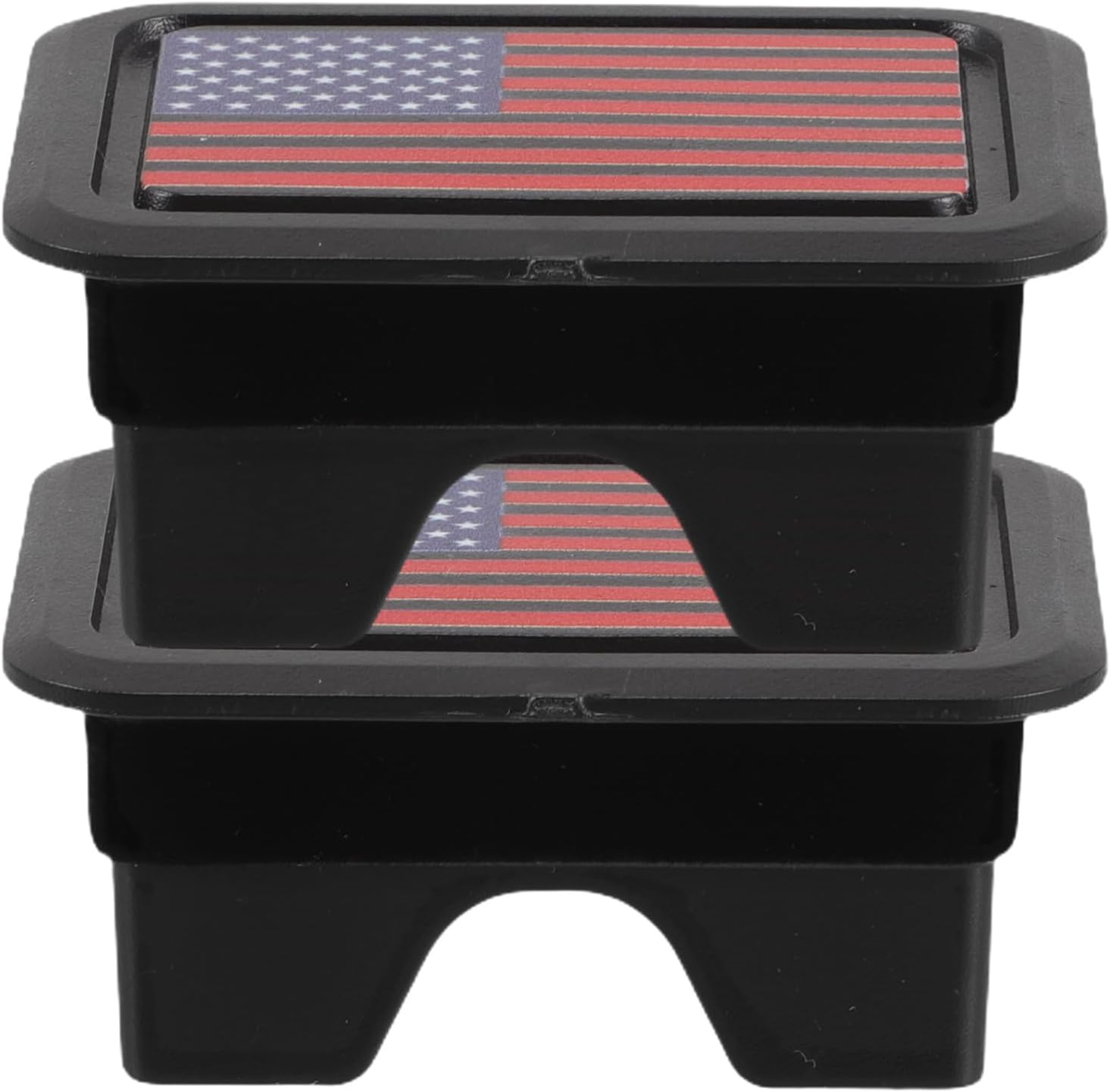 2pcs Ram Bed Rail Pile Cover Tonneau Cover Parts Towing Accessories Patriotic Bed Rail Plug Hitch for Trucks
