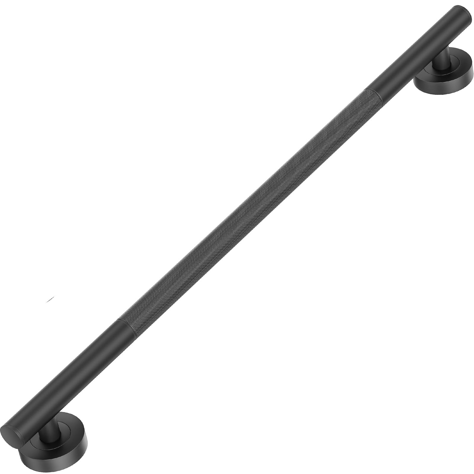 Lava Odoro Black Shower Grab Bars, 24" Bathroom Safety Grab Bar Matte Black