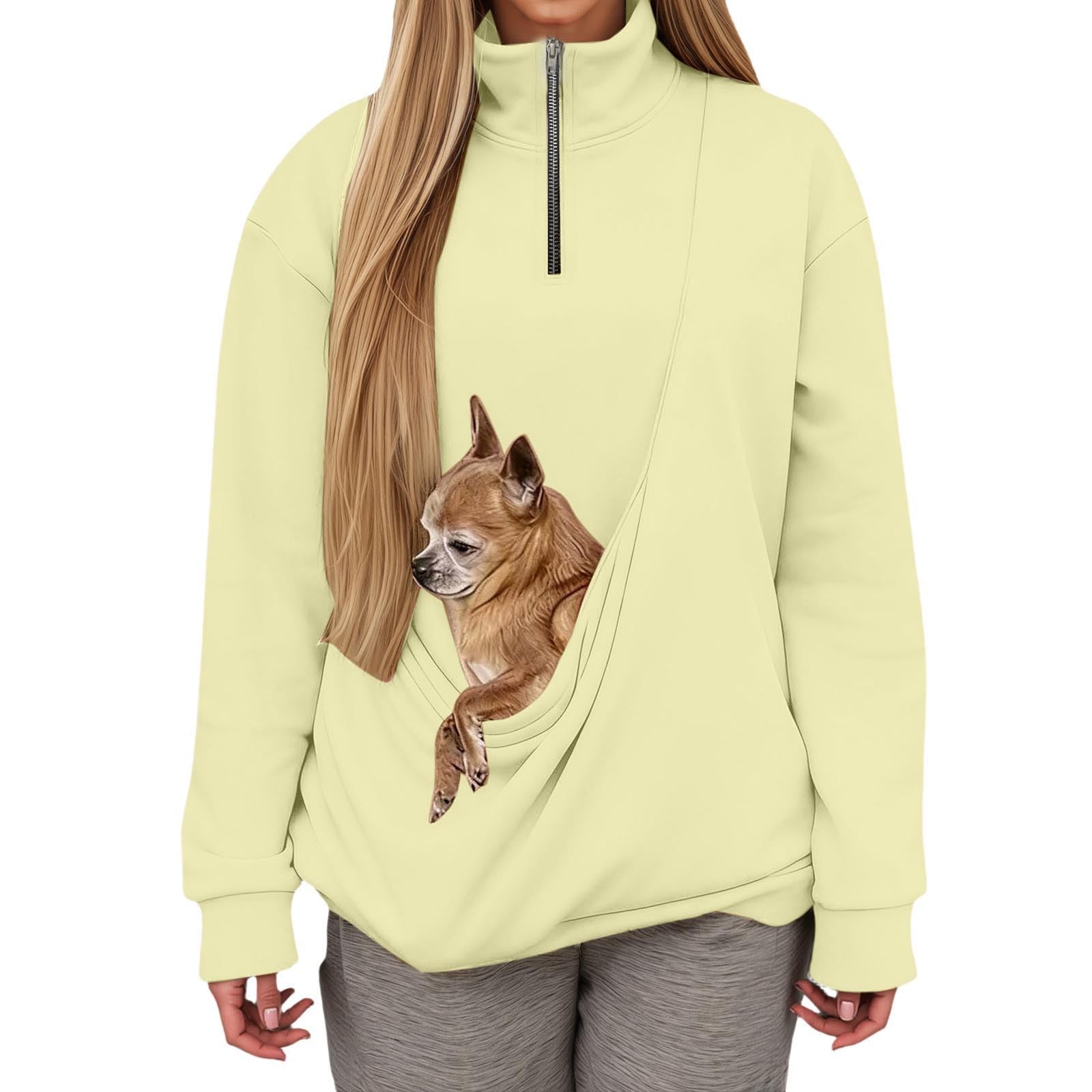 Sudadera de forro polar suave con soga para gatos y cierre de cremallera 8
