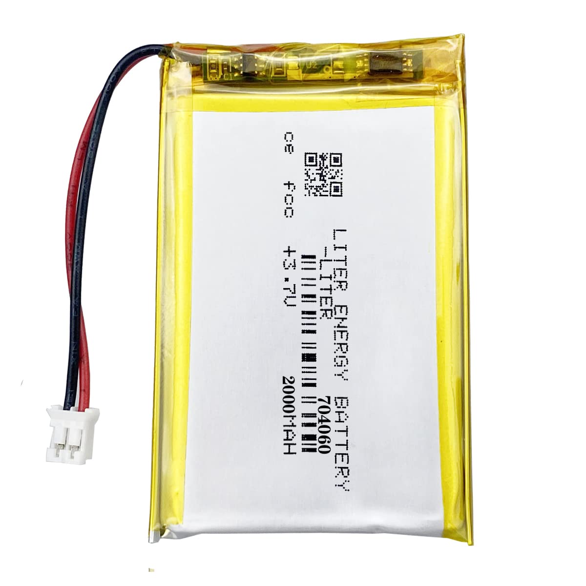 3.7V Lipo Battery 2000mAh Rechargeable Lithium ion Polymer Battery 704060 with JST Connector