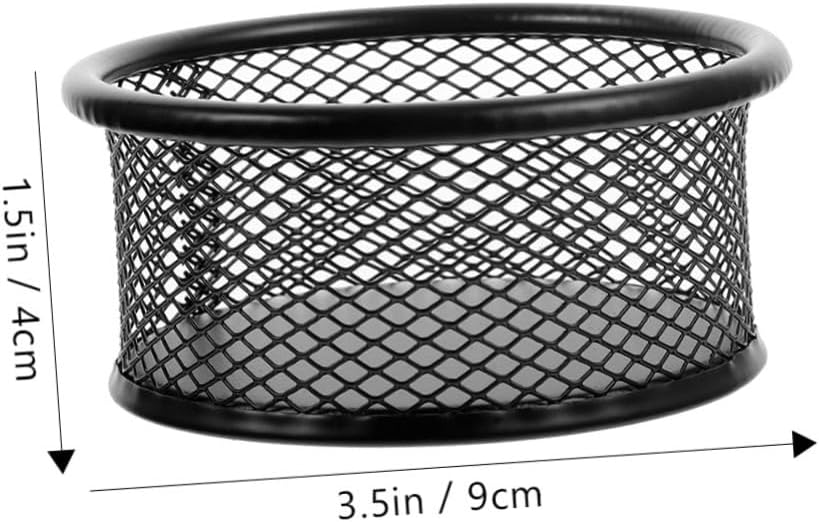 KALLORY 12pcs Metal Mesh Binder Clip Storage Holder Paper Clip Organizer for Desk Office Supplies Convenient Desktop Storage