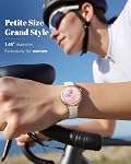 TOOBUR Petite Smart Watch for Women Small Wrist, 37 mm AMOLED Smartwatch, Compatible with Android & iOS, Fitness Tracker with Step/Sleep/HR Monitor, Gift Boxed, Pretty for Women, Beige