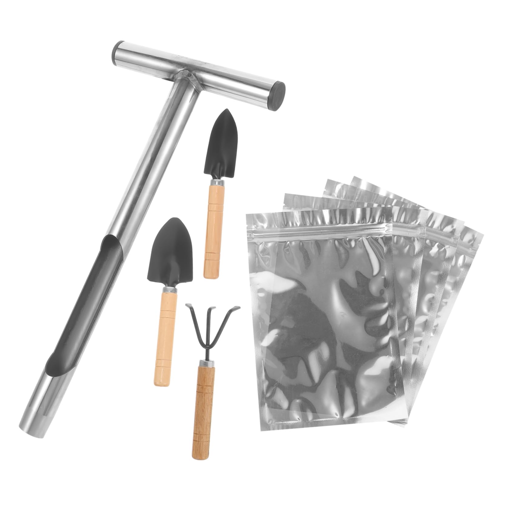 Bodenprobenentnahmewerkzeug aus Edelstahl mit T-griff für Gartenarbeit