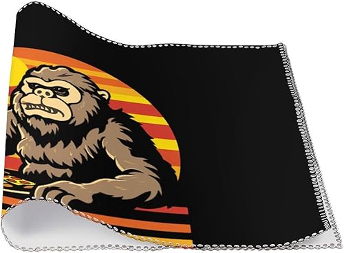 Miniatura 3 de Sasquatch and Pizza! Juego de 6 manteles individuales resistentes y lavables para decoración de mesa de cena y fiesta