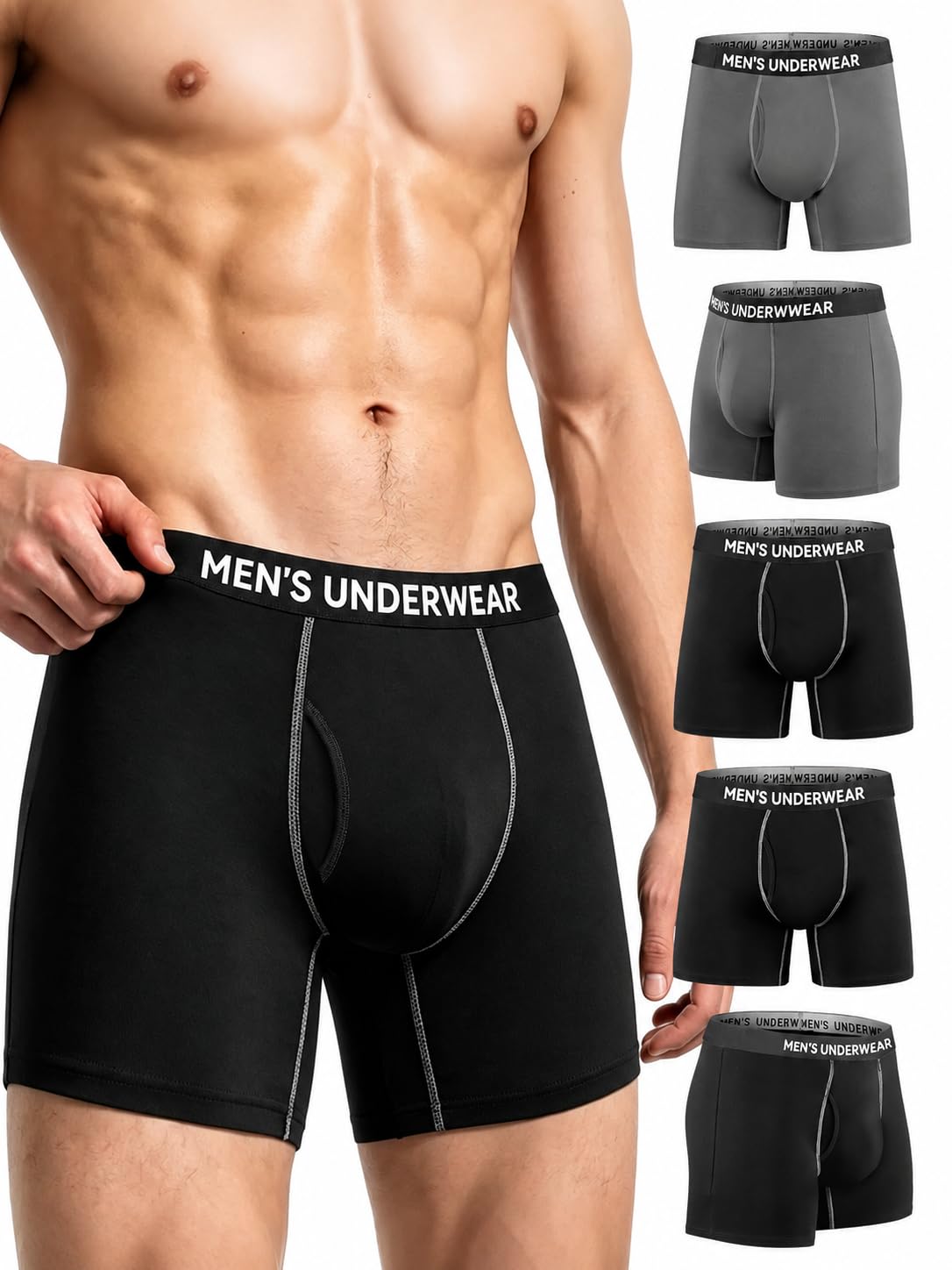 Incontinence Underwear for Men, Mens Incontinence Underwear Washable 5-Pack | Leak Proof…