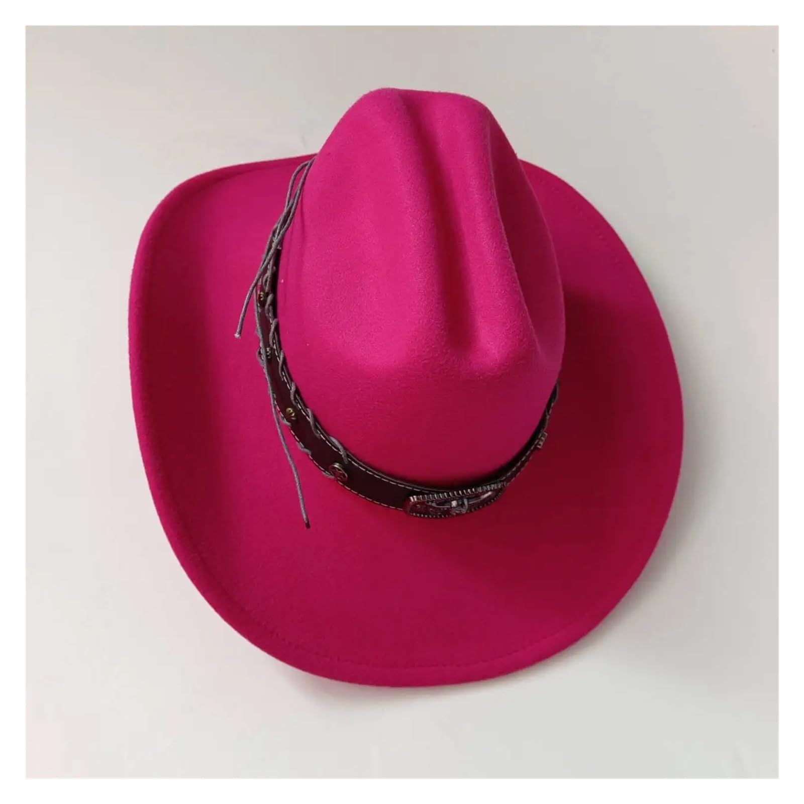 Sombrero Cowboy Sombrero de vaquero, accesorios cabeza vaca, sombrero, fieltro monocromático, for hombres y mujeres, ala grande, for exteriores Retro