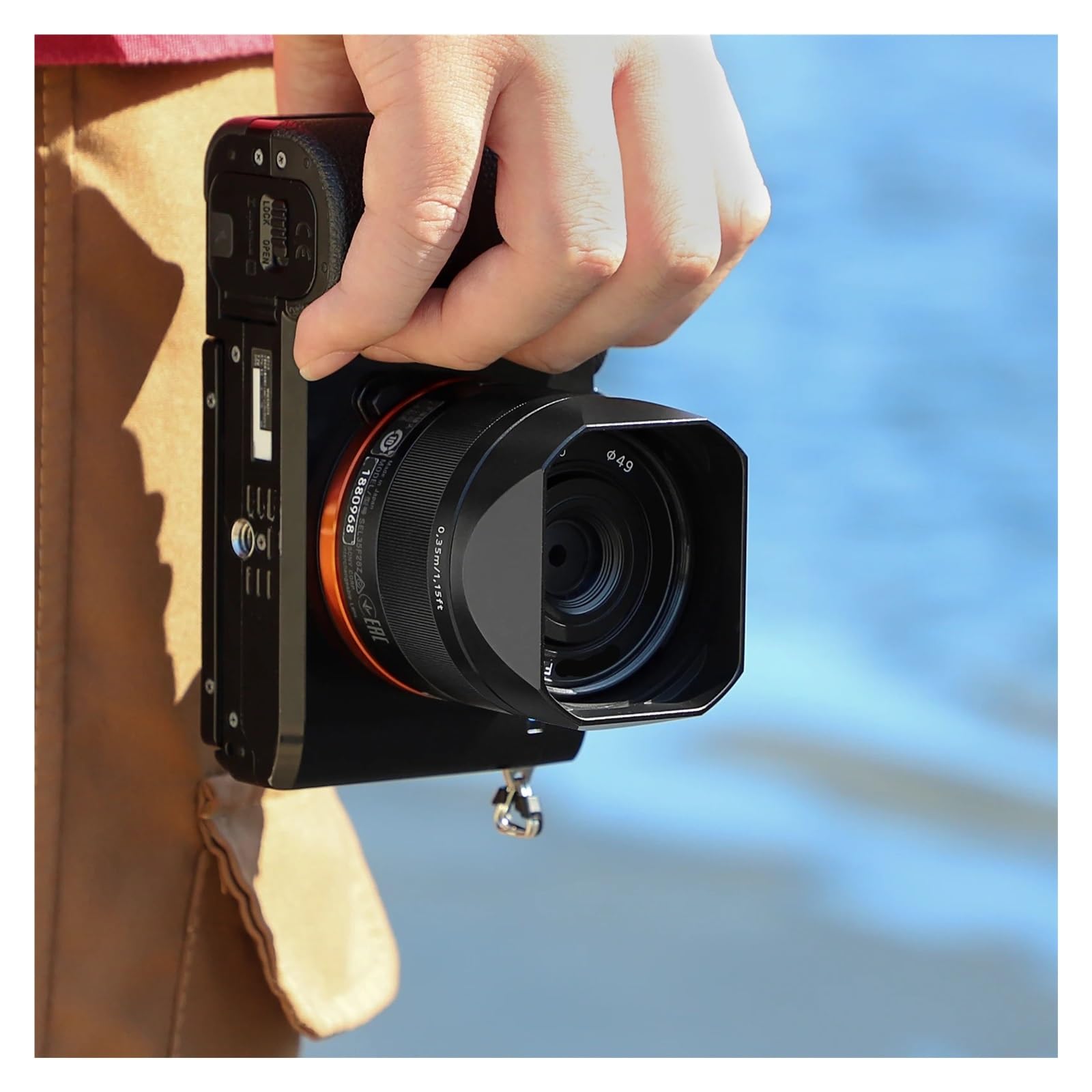 Camera Lens Hood, Compatible con Parasol Sony E 16 20 28 30 mm.