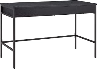 Henn&Hart 48" Home Office Desk, Computer Desk, Ebony