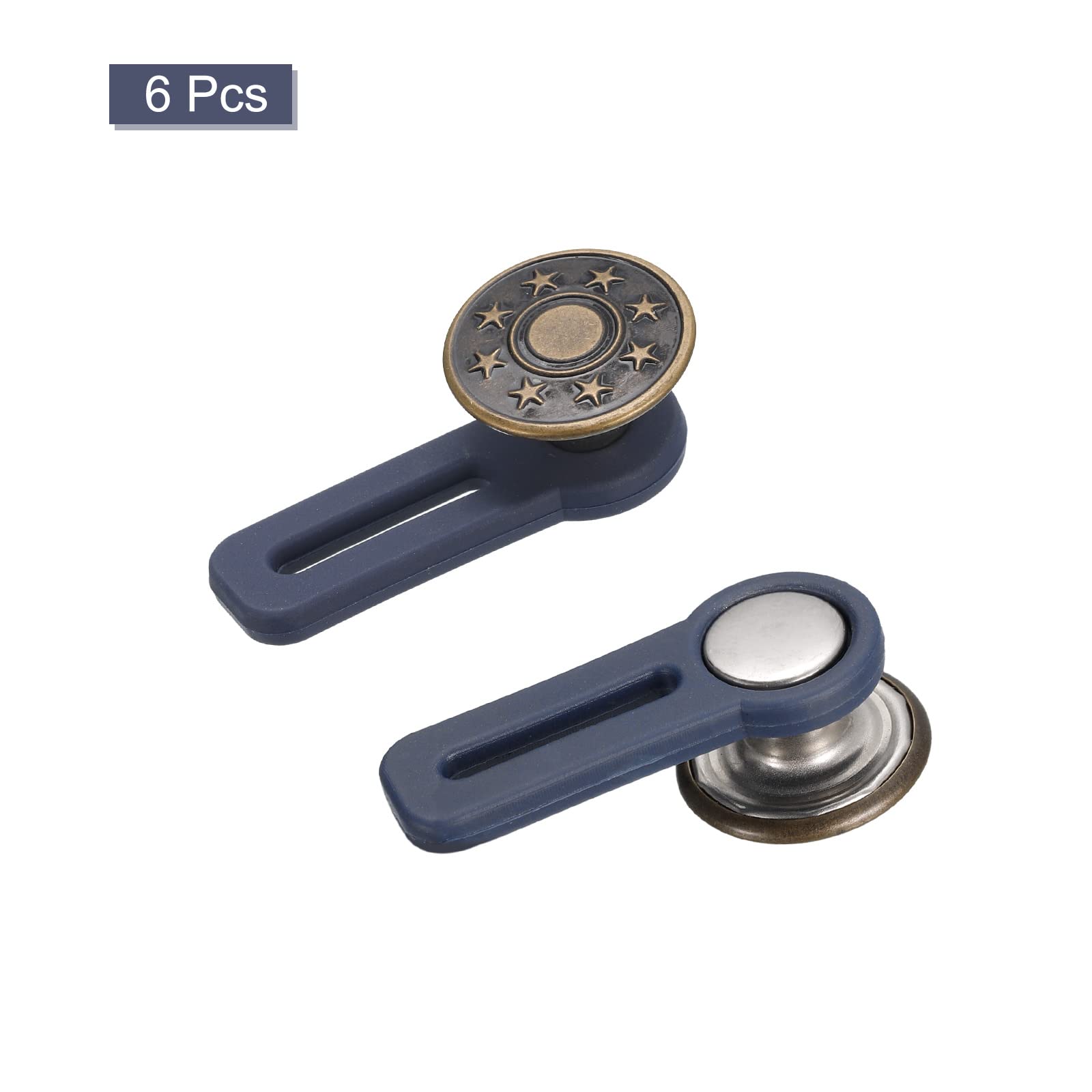 6 Boutons De Rallonge Pour Pantalon - Couleur Cuivre Foncé - 1,38 Pouce - Marque Uxcell