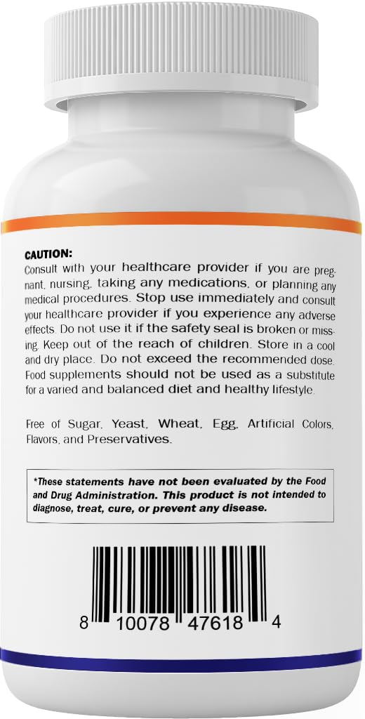 Vitamatic Magnesium Lactate 2000mg per Serving – 180 Tablets – Supports Muscle, Heart, Bone & Nervous System Health* – Non-GMO, Gluten Free, No Artificial Additives — Amazon image 9