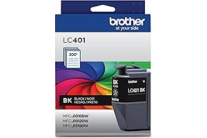 Brother Genuine LC401BK Standard Yield Black Ink Cartridge for Crisp Documents and Images