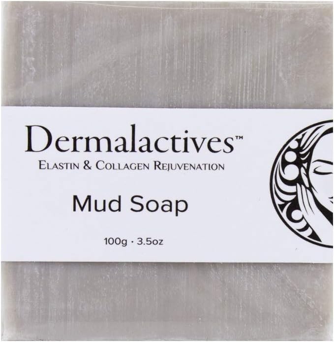 Dermalactives Enriched Dead Sea Minerals Bar Mud Soap - Cleanses The Body and Removes Oil-Based Debris and Impurities