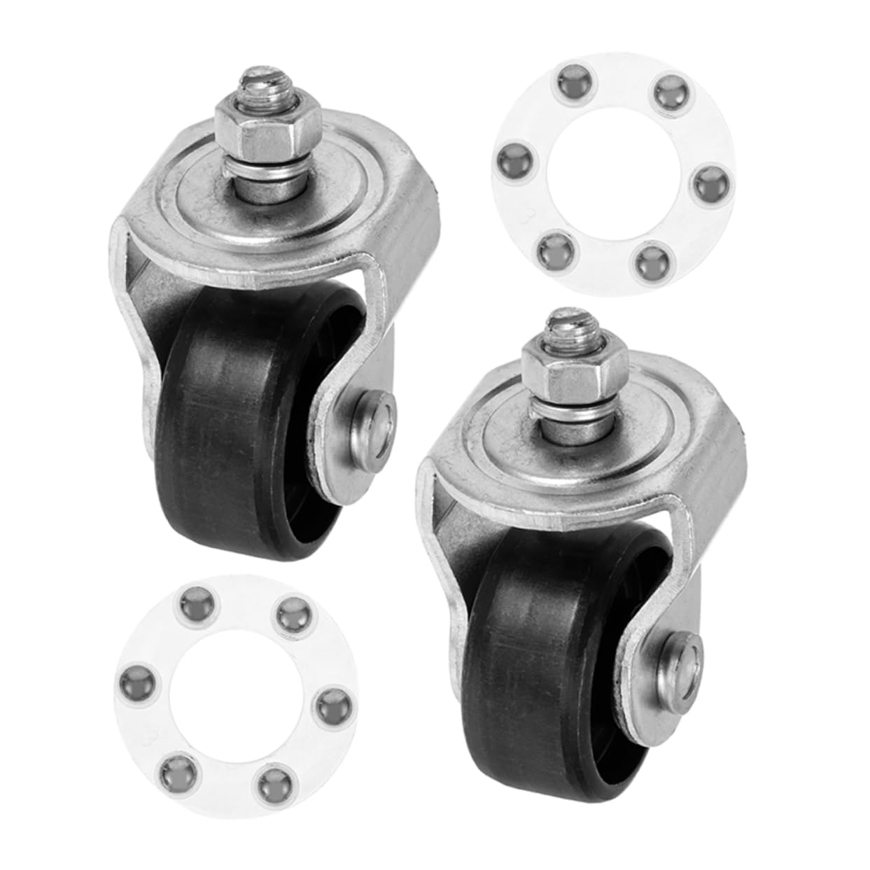 Gatuida 4pièces Roues Pivotantes De Remplacement Pour Jack Hydraulique Accessoires De Support Robustes Pour Chariots De Tonnes