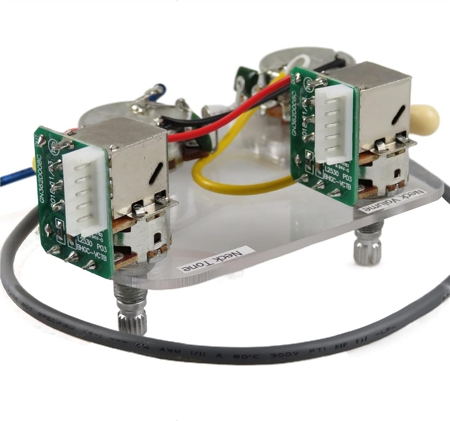 Split Coil Humbucker Pickups Alnico 5 ProBucker Push/Pull Wiring Harness Electric Guitar Pickups for LP Electric Guitar Guitar Accessories (Chrome Ye)