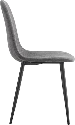 Miniatura 9 de Juego de sillas de comedor de 6 piezas con juegos de mesa y sillas, asientos tapizados de lino y algodón con diseño ergonómico para cocina y