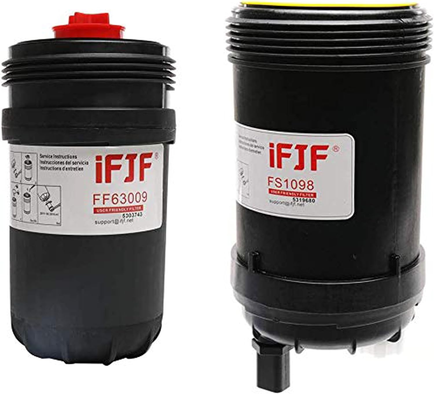 iFJF FF63009 Fuel Filter FS1098 Fuel/Water Separator with PCV Valve Replacement for B6.7 ISB6.7/QSB6.7 ISL8.9 ISL9/QSL9 L9 Diesel Engine for 5303743 5319680