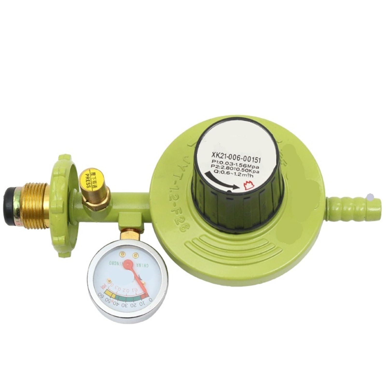 Trgyjgkf One Color For Household Liquefied Petroleum Gas Pressure Reducing Valve Explosion-Proof Stove Water Heater Adjustable Belt Meter(White-1)