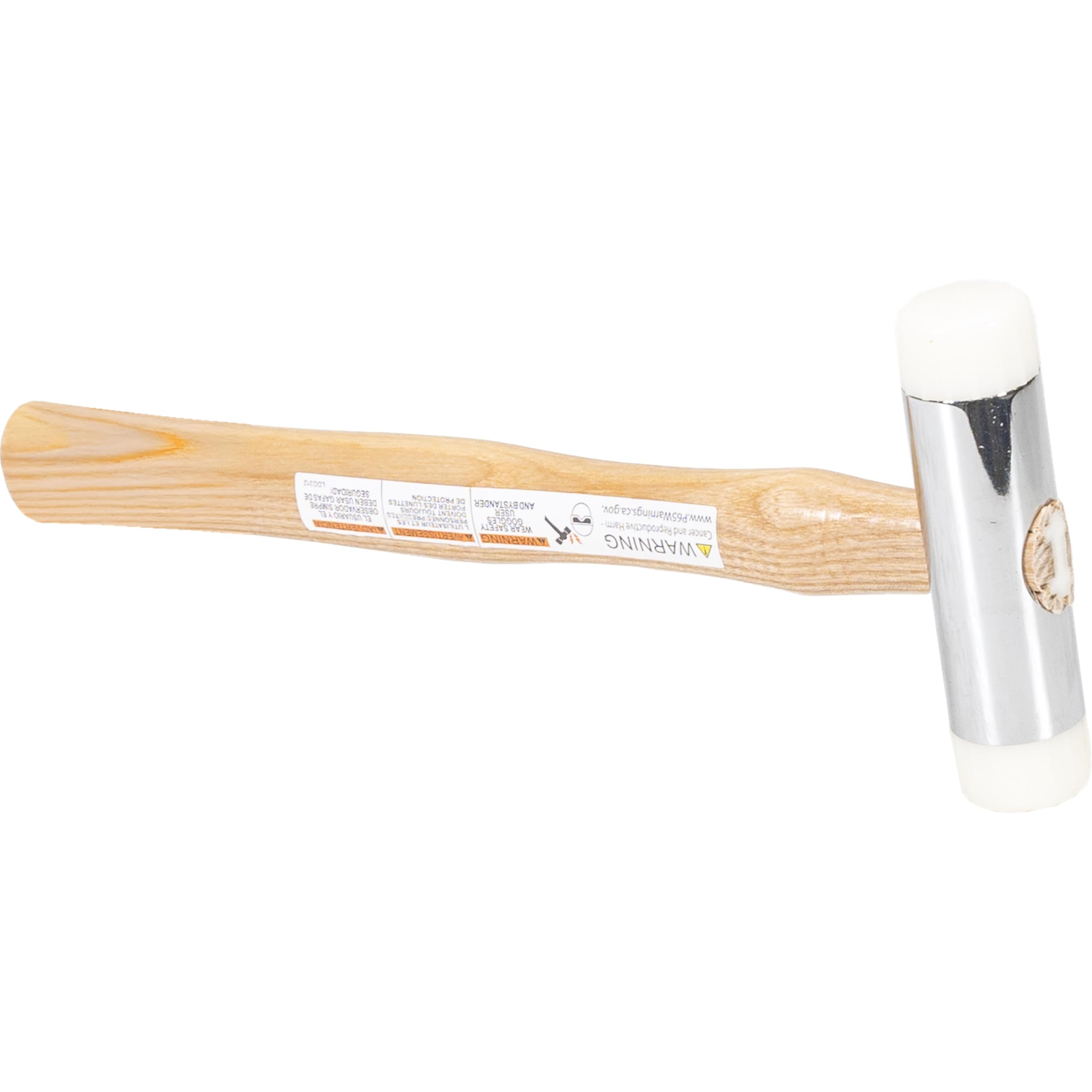 VAUGHAN Nylon Face Hammer, Chrome Plated Zinc Alloy Head, 0.5 Lbs, NT100, VN58408