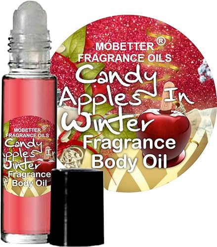 Manzanas de caramelo en aceite corporal de fragancia de perfume de invierno
