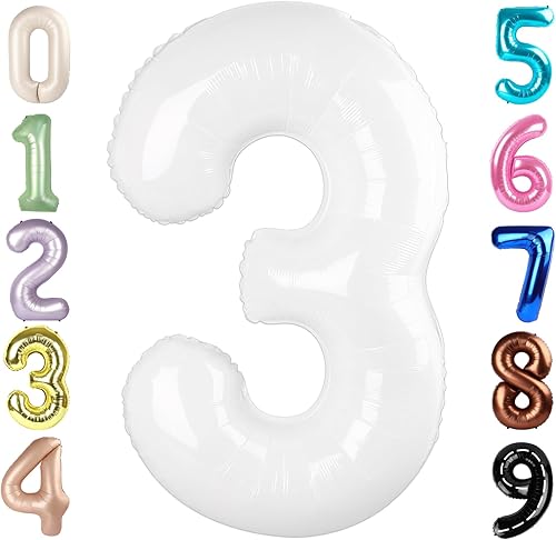 Vista 92 de Globos del números 0 de 40 pulgadas para formar los números 10, 20, 30, 40, 50, 60, 70, 80, 90, 100, para decoración de cumpleaños, bodas, eventos