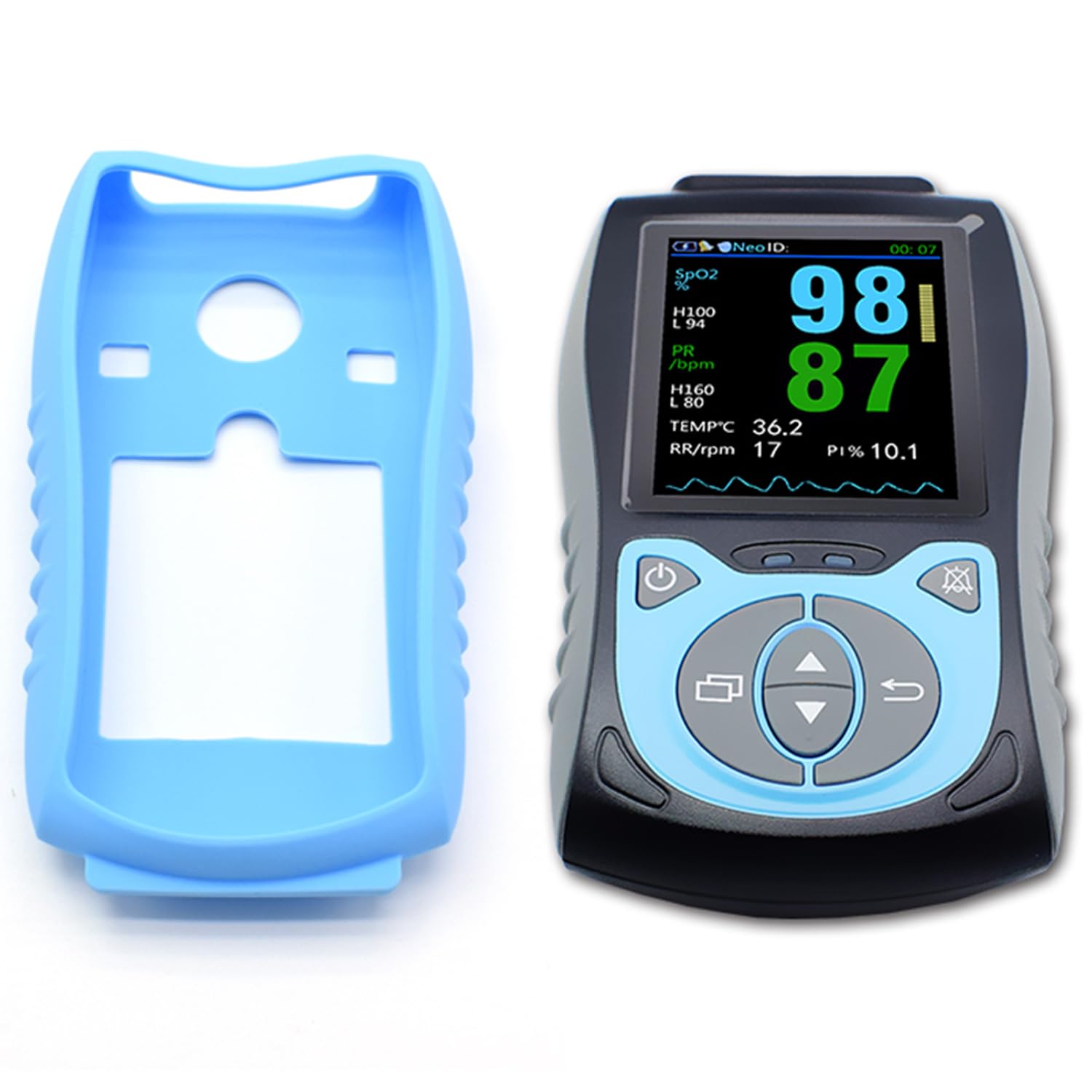 Veterinär-Pulsoximeter, Pet SPO2 / Pulsfrequenz/Temperatur-Monitor, Mit Ohr/Zunge Sensor, 2,8 Zoll LCD-Digitalanzeige, Mehrsprachige Unterstützung, Für Haustiere Krankenhaus