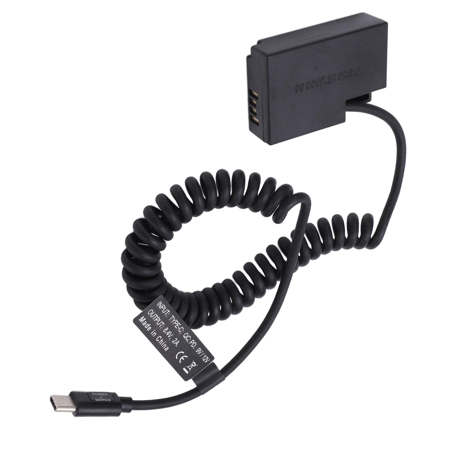 Jiawu Type C LP-E17 Full Decoding Dummy Battery DC Coupler, Bloc
