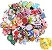 Efivs Arts 100pcs Different Shoes Charms Assortment Party Favors Toys for Crocs & Jibbitz Wristband Bracelet Party Gifts Kids Child, Christmas Celebration,Thanksgiving New Year