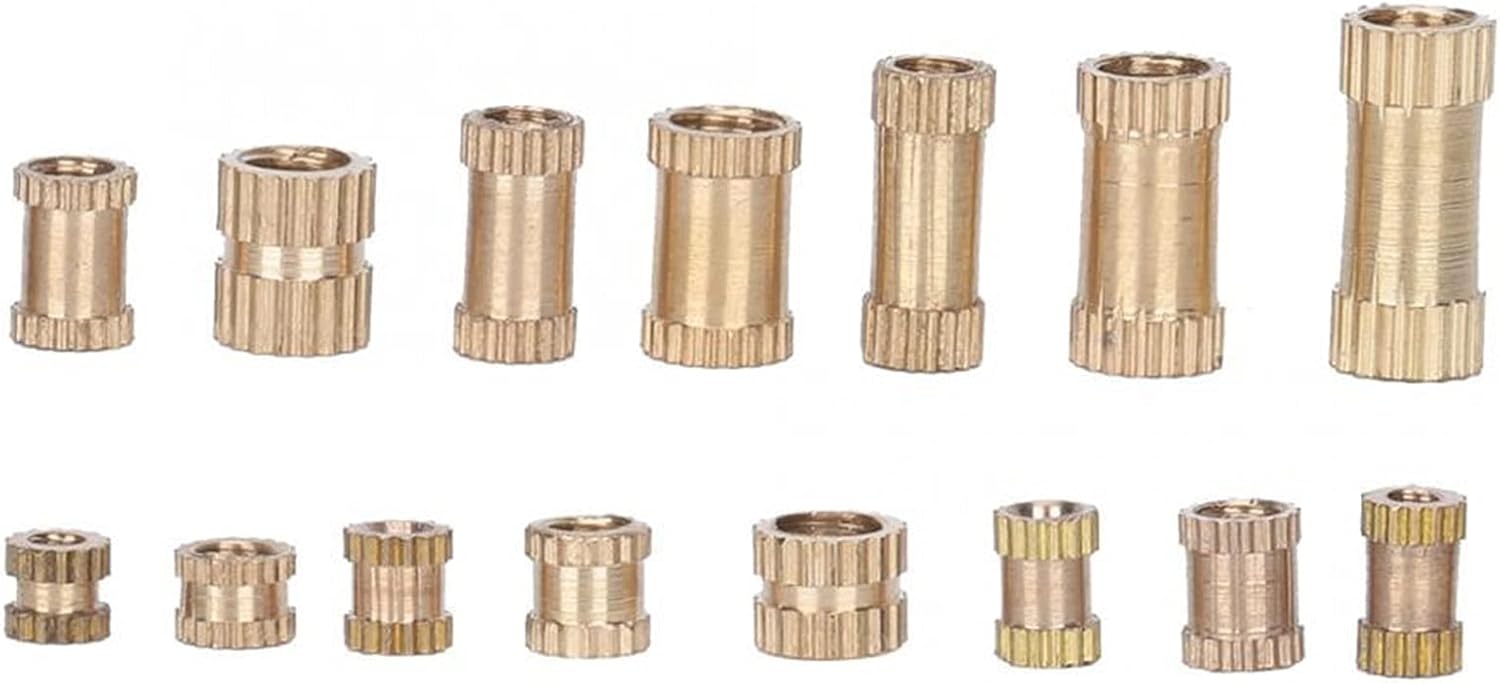 3D Printing Brass Nuts, Hot Melt Nut 900 Pcs Rolling Copper Nut Copper Card Copper Insert Injection Molded Copper Nut M2-M4 Series Combination