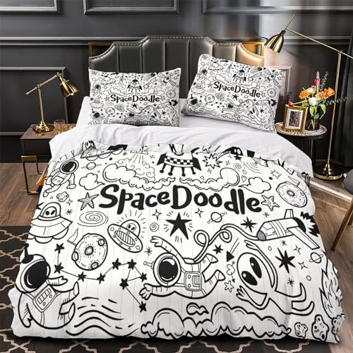 Parure de lit king vaisseau spatial microfibri de qualité supérieure 3D - 4