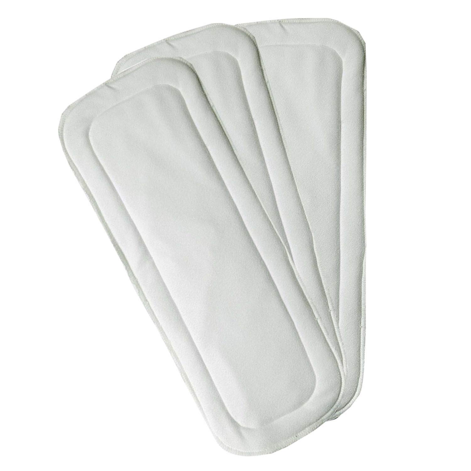 Ineffable Baby Diaper Insert Pad In 4 Microfiber Layer Washable and Reusable Cloth Diaper Pad For Newborn Babies Child and Toddler - 0-24 Months (White, Pack of 3)-picture-12