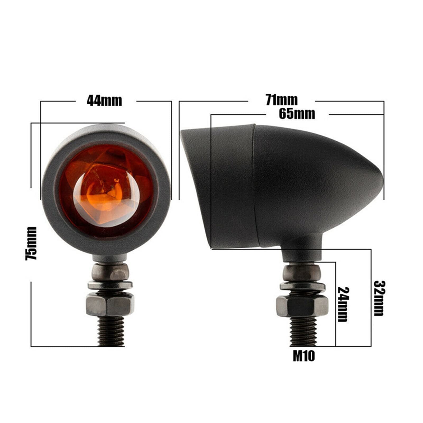 Clignotant Clignotants 1 Paire Moto LED Clignotants Feux De Freinage Feu De Signalisation Feu - Lampe Pour Café Racer