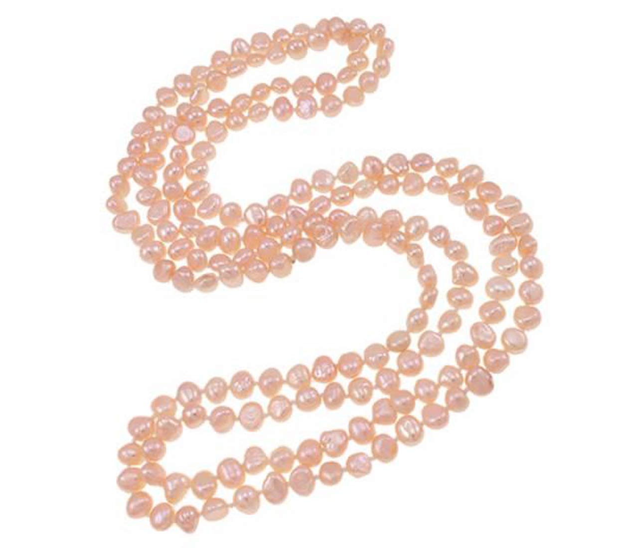 Collier de perles roses 8-9mm multirang pour en finir avec les décolletés ternes