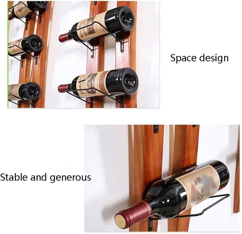 Portabottiglie per Vino Rosso， Portabottiglie da Parete Portabottiglie da Vino 5 Portabottiglie da Vino Scaffale Portabottiglie in Legno Rustico Casa Cucina Bar Decorazione