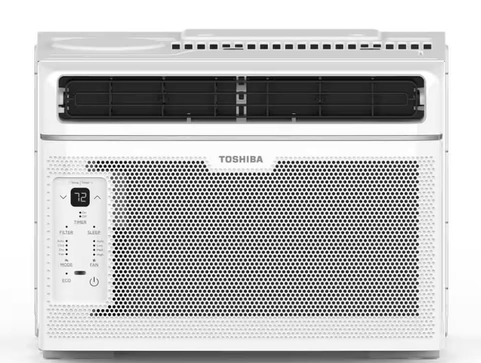 Toshiba RAC-WK0612CRRU 6000 BTU 115V Window Air Conditioner Cools 250 sq. ft. with Remote, White - Certified Refuribhsed