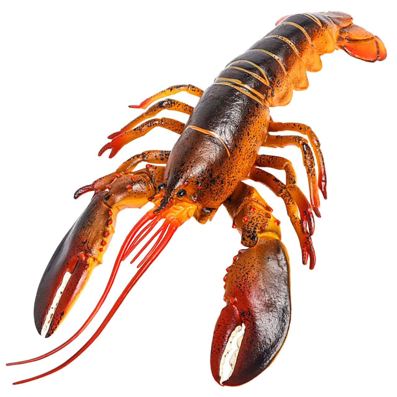 Gatuida Realistic Lobster Sculpture with Vivid Posture and Bright Colors Plastic Lobster Figurine for Garden Bonsai and Home Decoration Safe Smooth Surface Simulation Animal Model