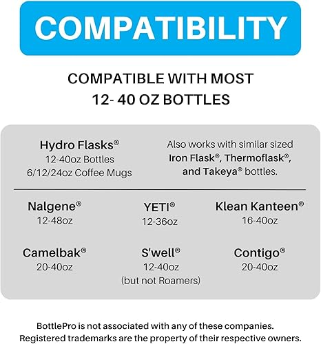 Miniatura 6 de BottlePro Max (3 generación) Adaptador de portavasos ajustable, compatible con la mayoría de Hydro Flasks, YETIs, Iron Flasks, Takeyas, Simple