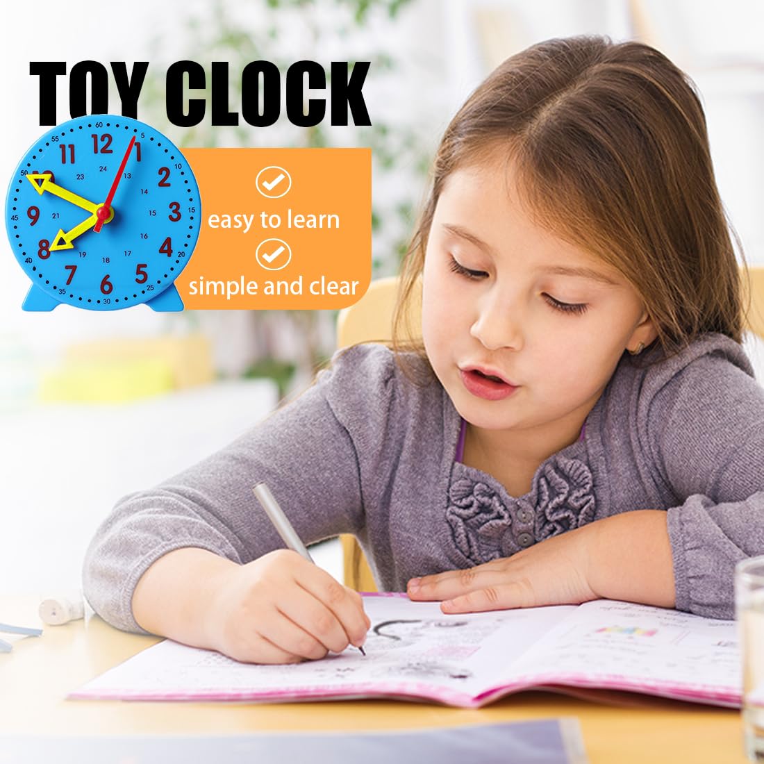 1 Articolo Tabelline per Bambini,Mini Orologi, Pacchetto Intelligente per l’apprendimento Individuale della Matematica in Classe, dai 5 Anni in avanti-Blu