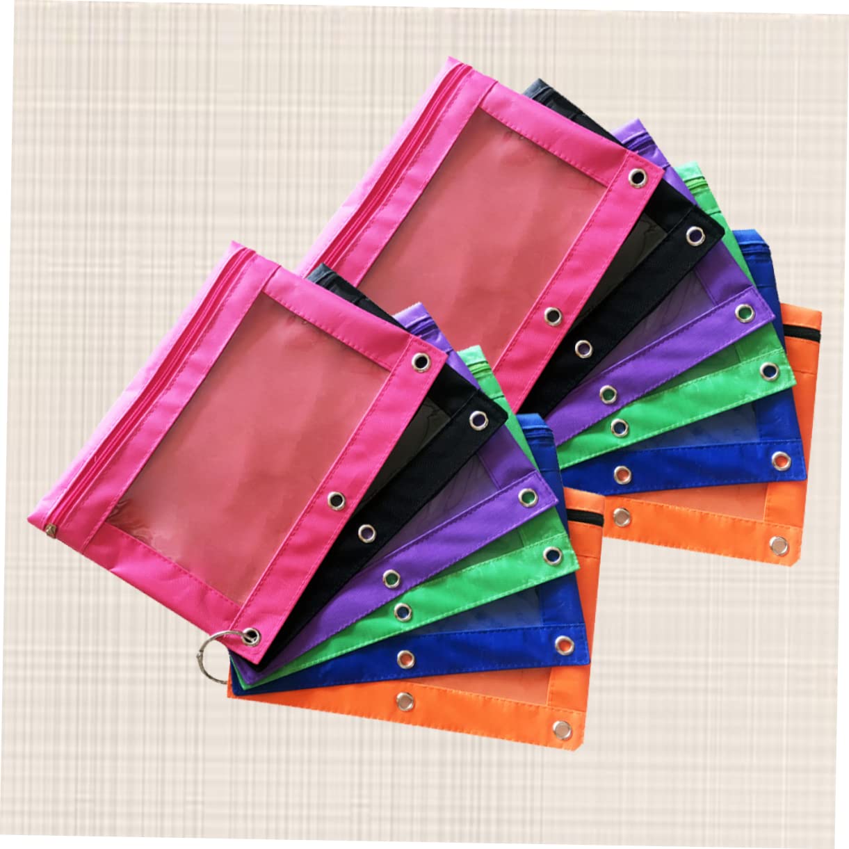 Estuche para Lápices Transparente Oxford 12 Piezas, Bolsa de Papelería